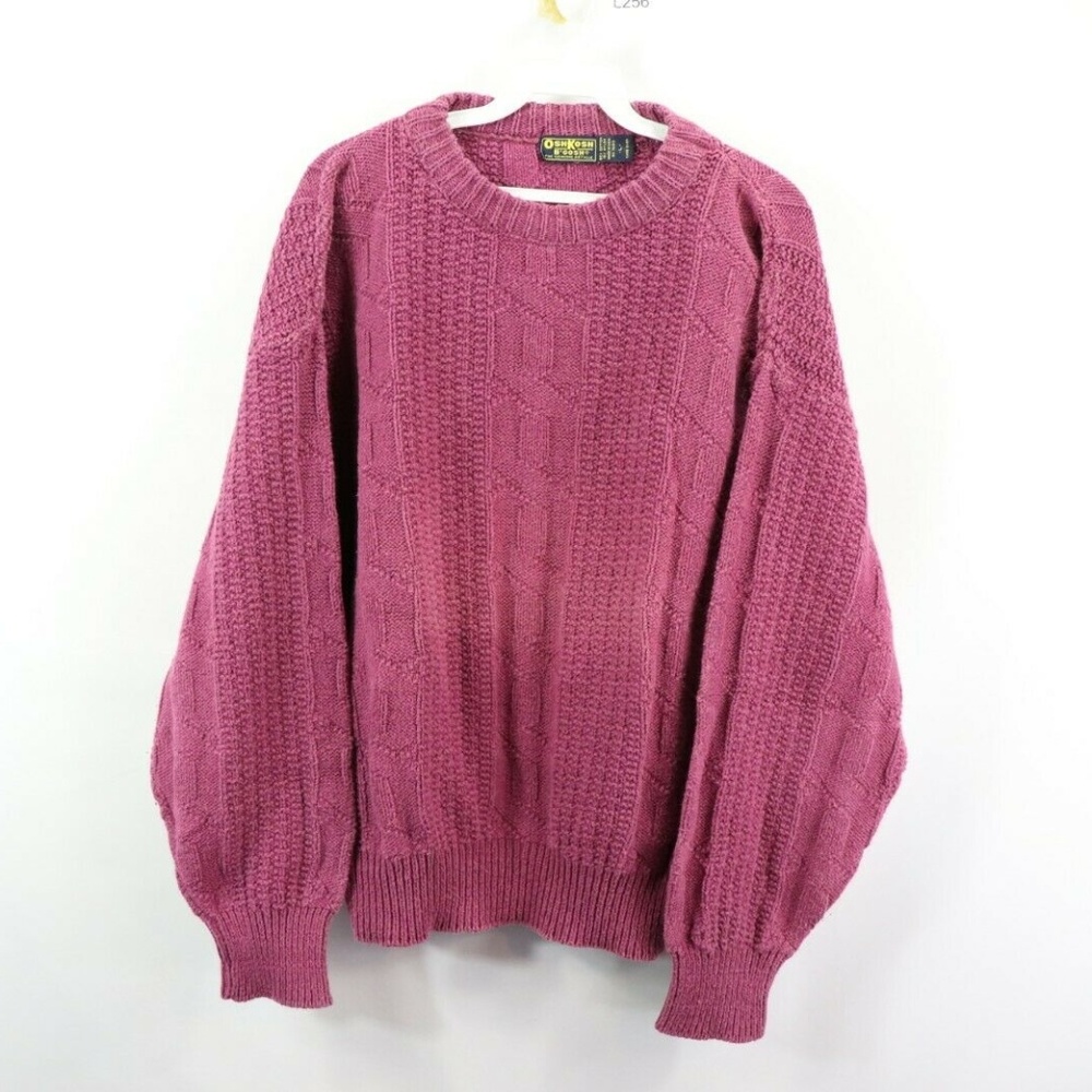 Vintage Osh Kosh B'Gosh Cable Knit Sweater Mens L